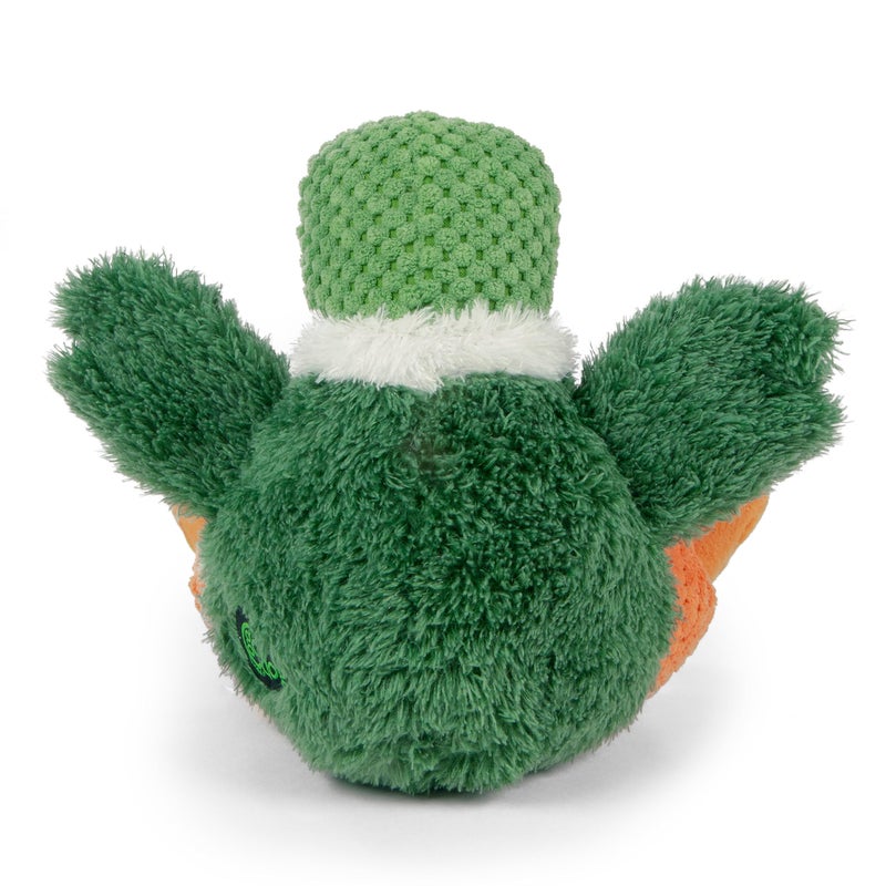 goDog Checkers Sitting Duck Squeaky Plush Dog Toy, Chew Guard Technology - Green, Large - Image 5